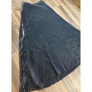 Vintage Xacape Black and Silver Max Skirt Glam Emo Gothgirl cutegoth gothic edgy